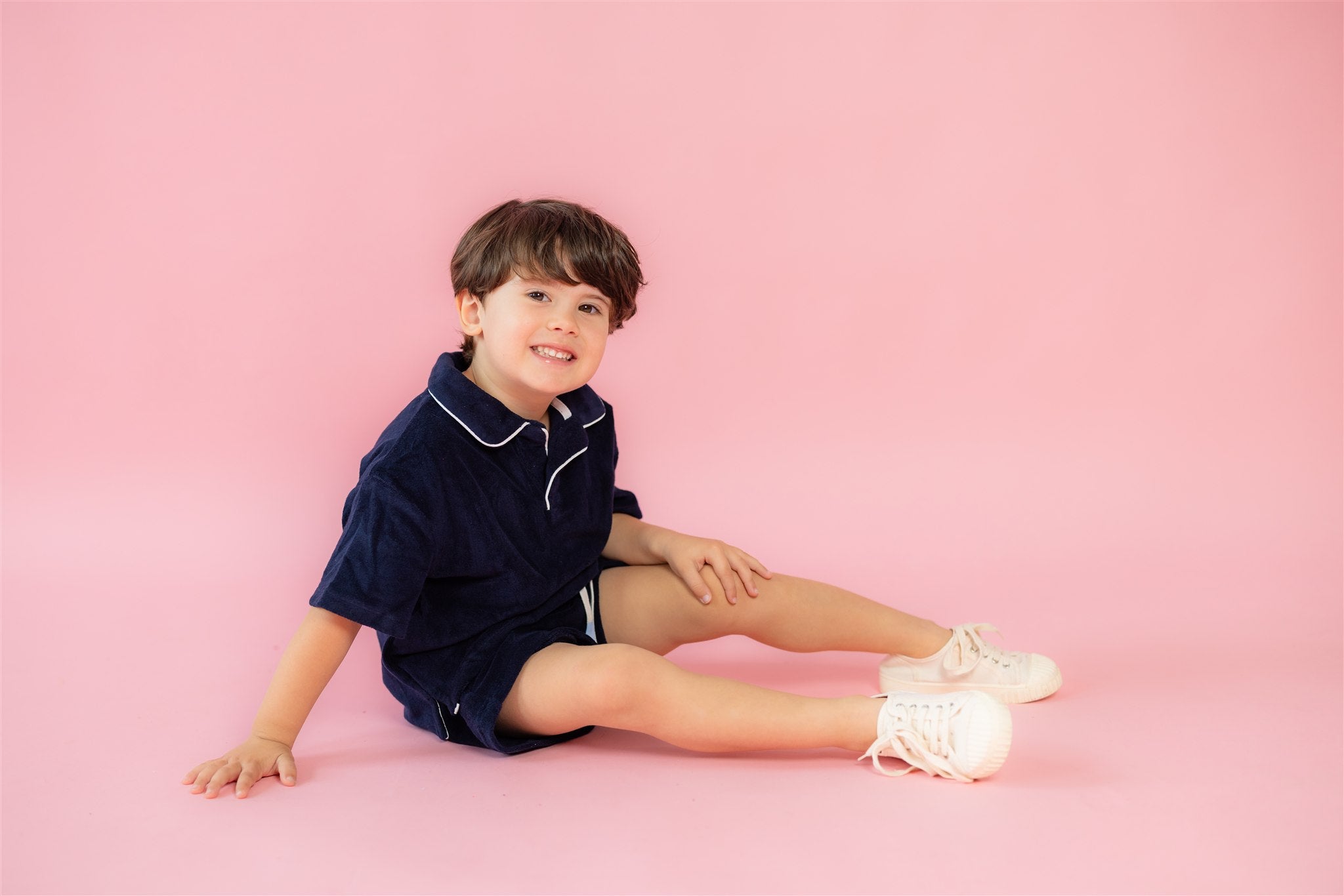Little Navy French Terry Short