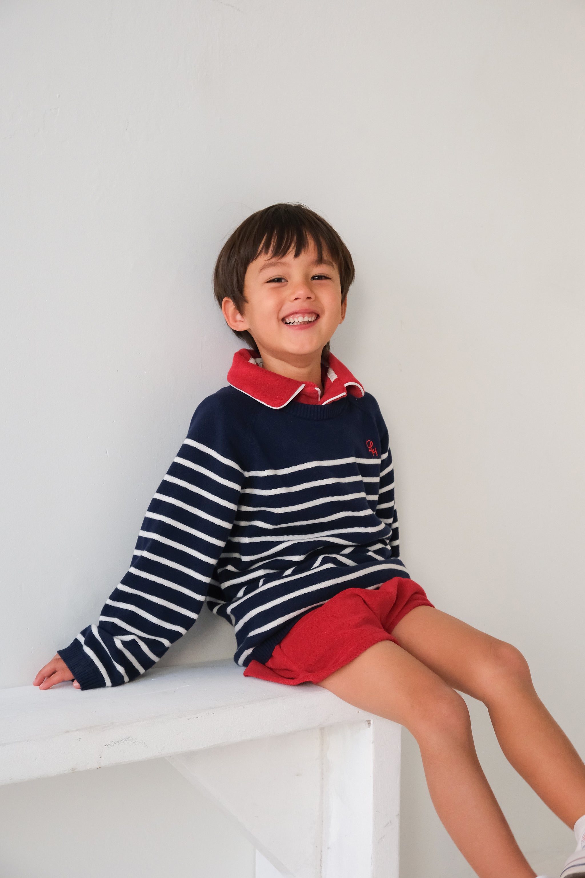Little Navy Summer Knit Jumper