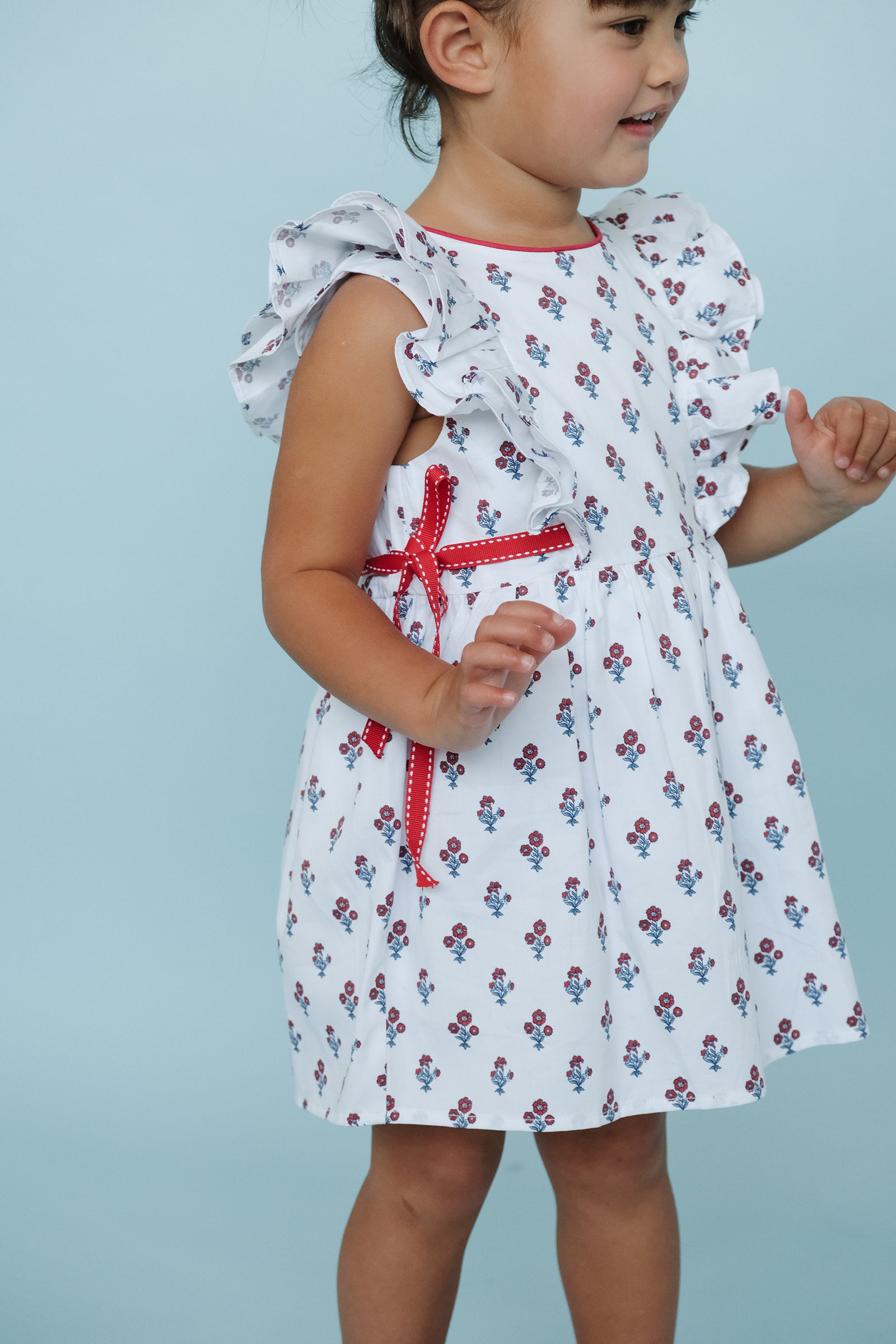 LITTLE WHITE FRILL ROMPER DRESS