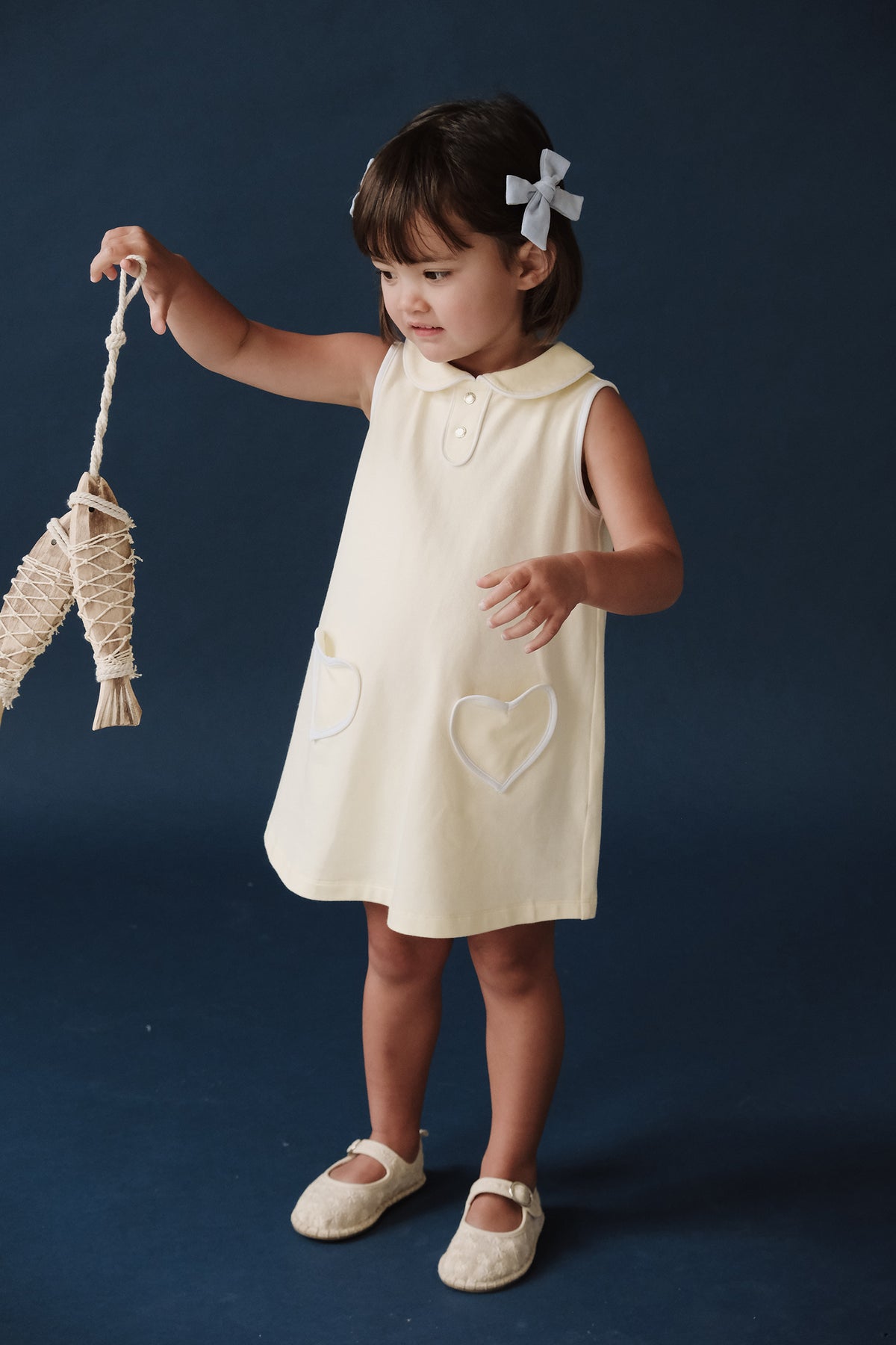 LITTLE YELLOW HEART SHIFT DRESS