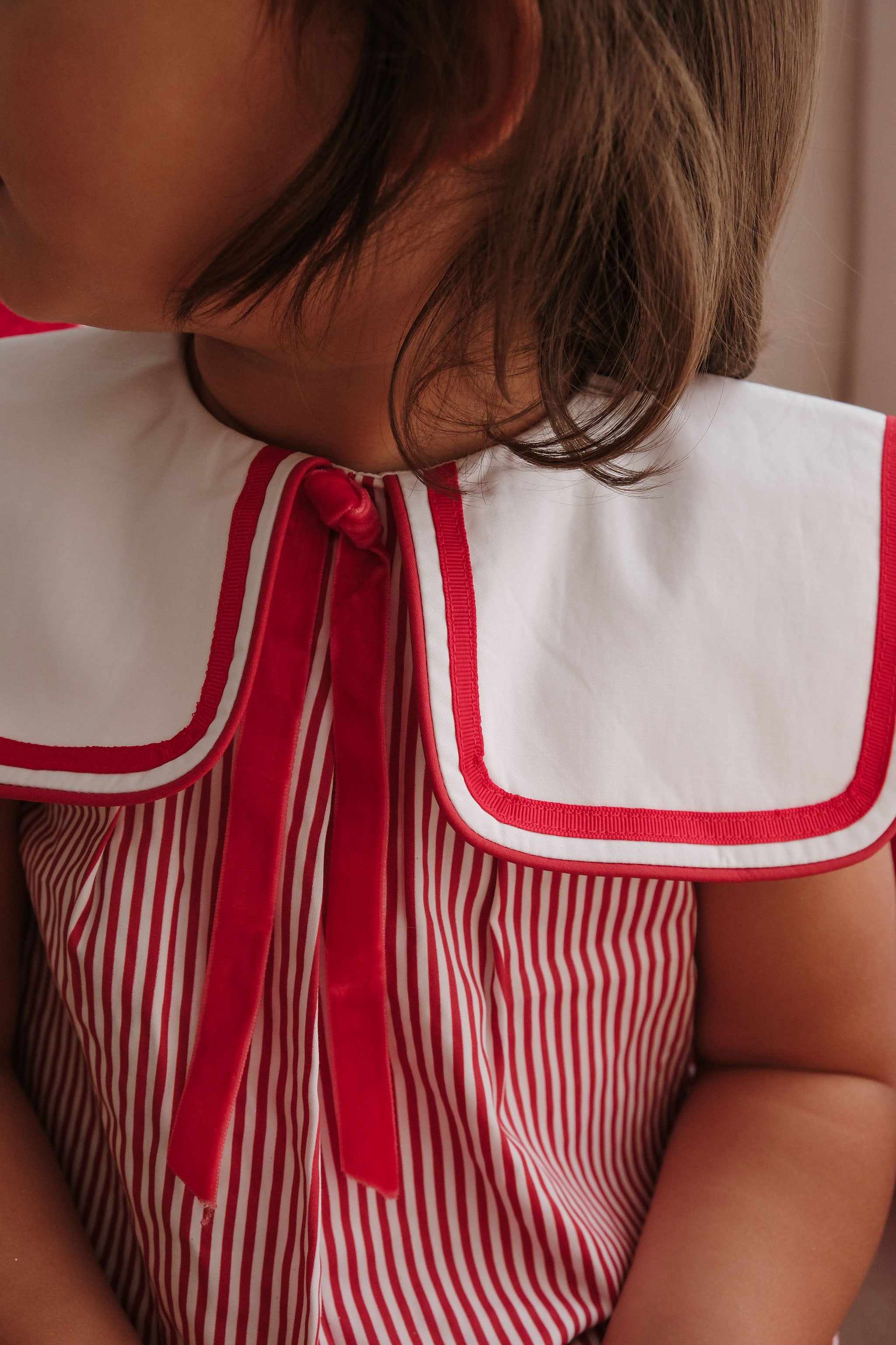 LITTLE STRIPE SAILOR ROMPER
