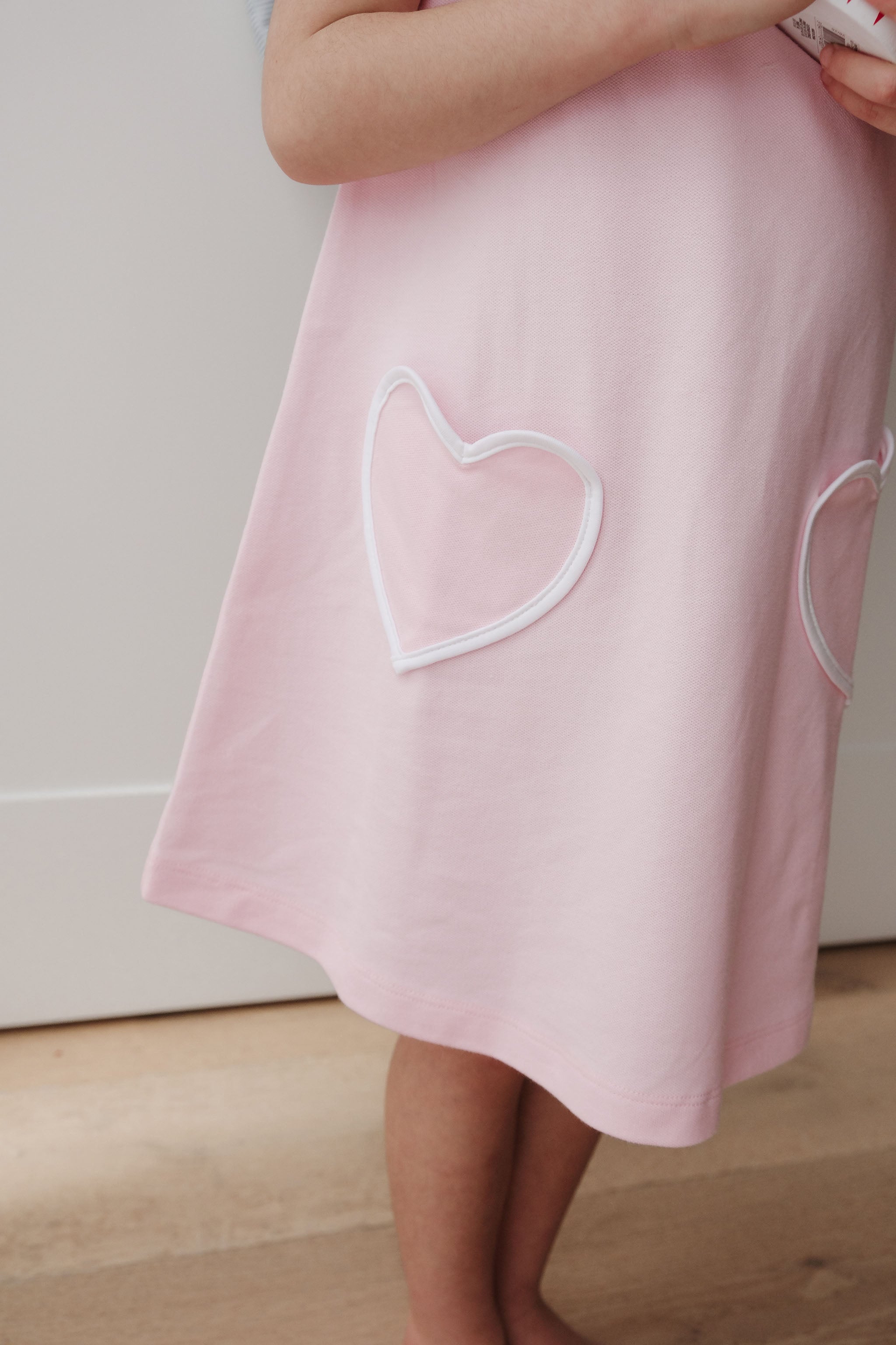 LITTLE PINK HEART SHIFT DRESS