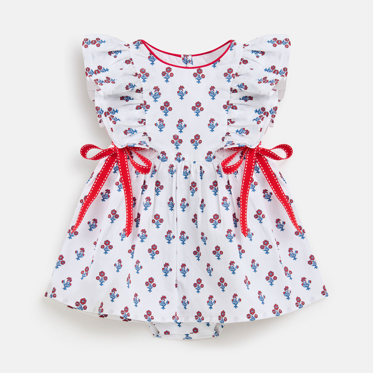 LITTLE WHITE FRILL ROMPER DRESS