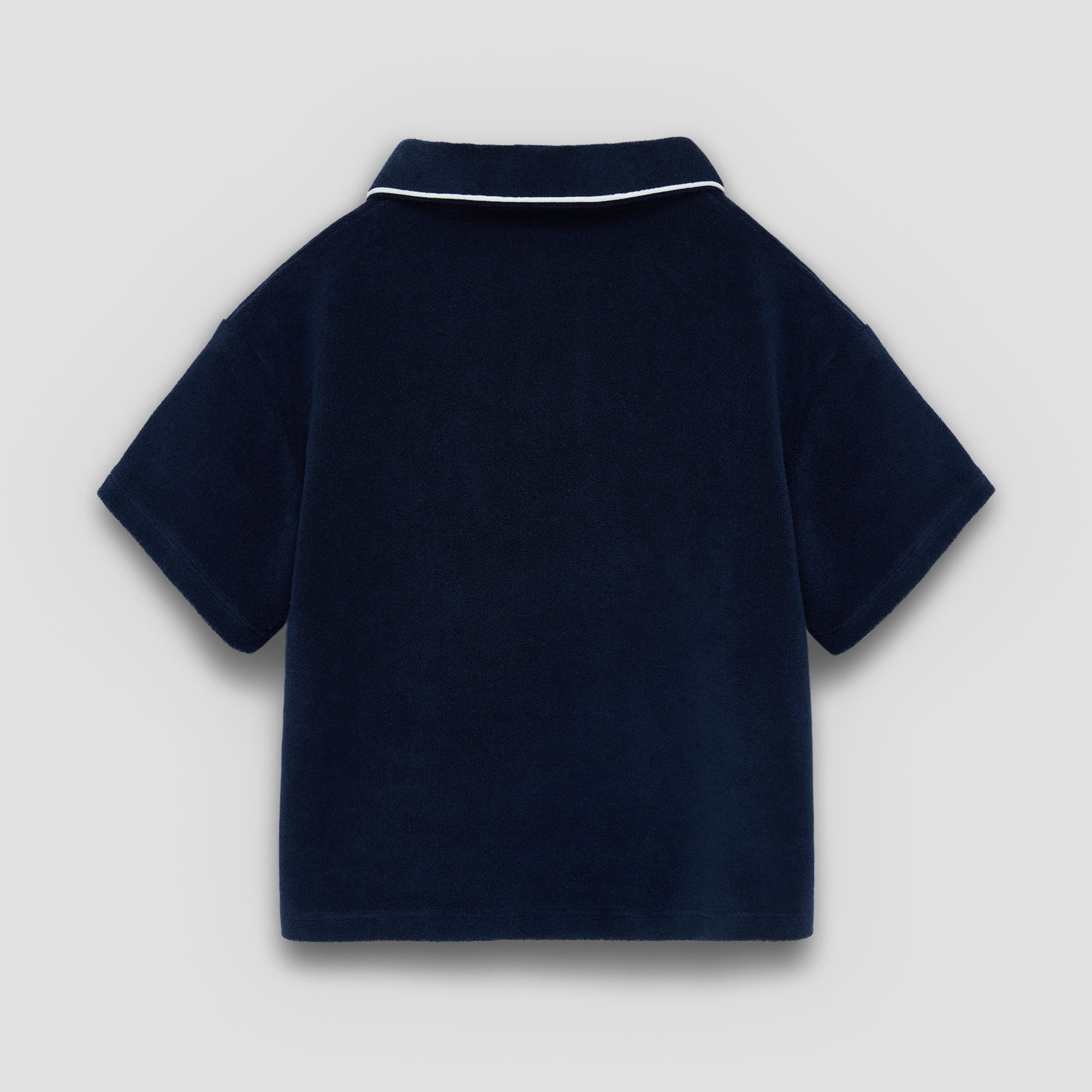 Little Navy French Terry Polo