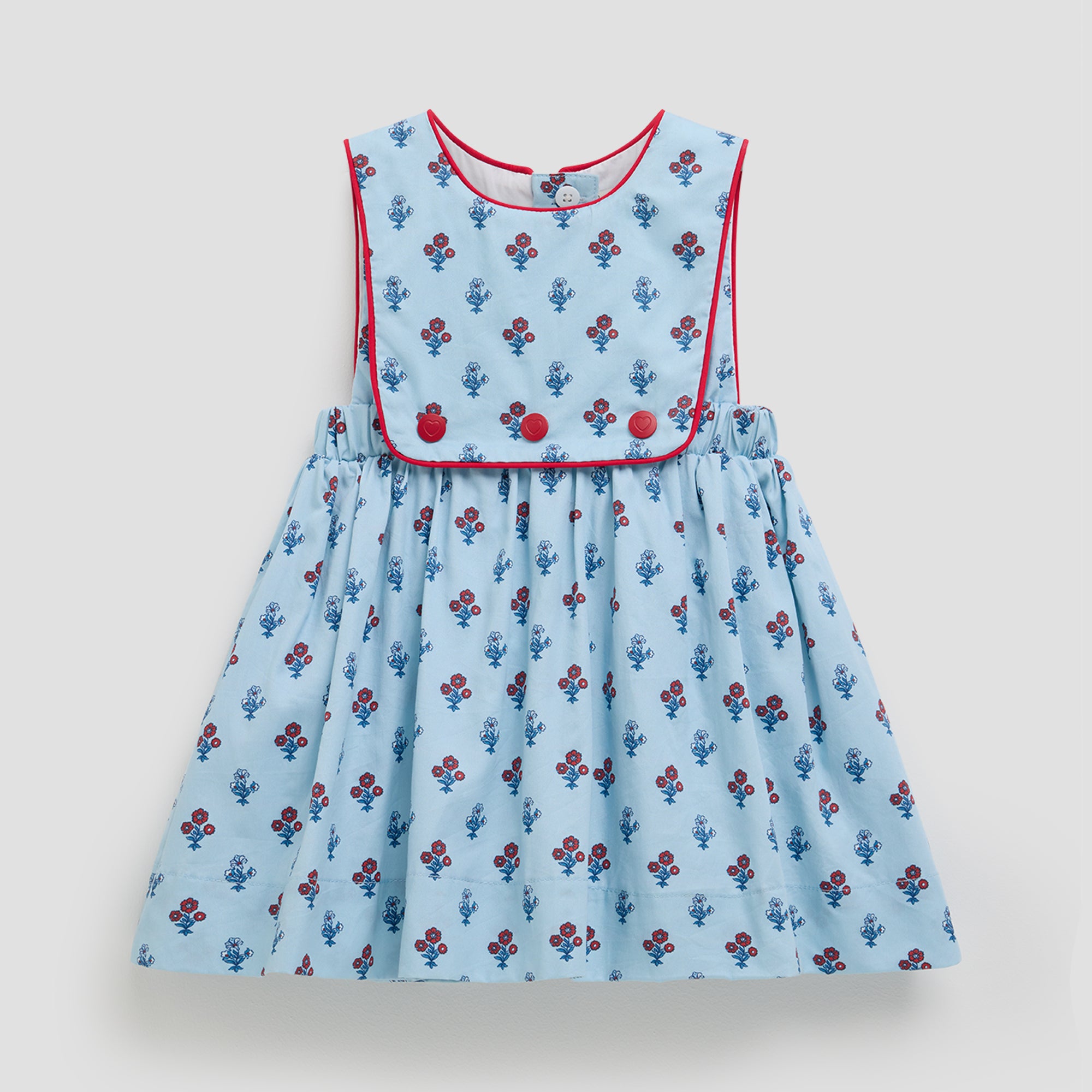 LITTLE BLUE PINAFORE DRESS