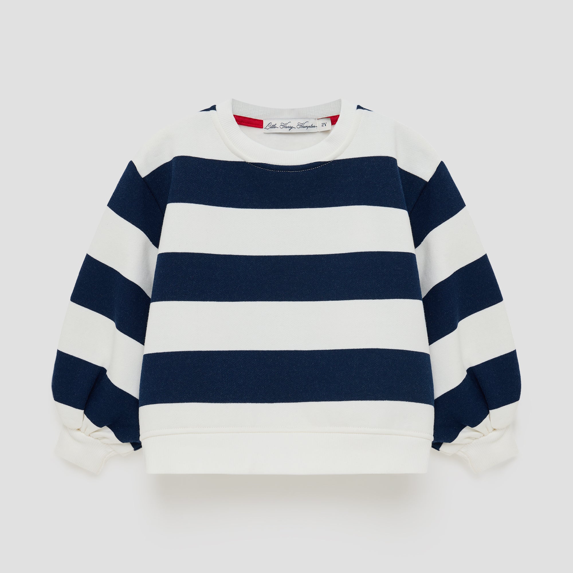 Little Navy Stripe Crewneck Sweat top