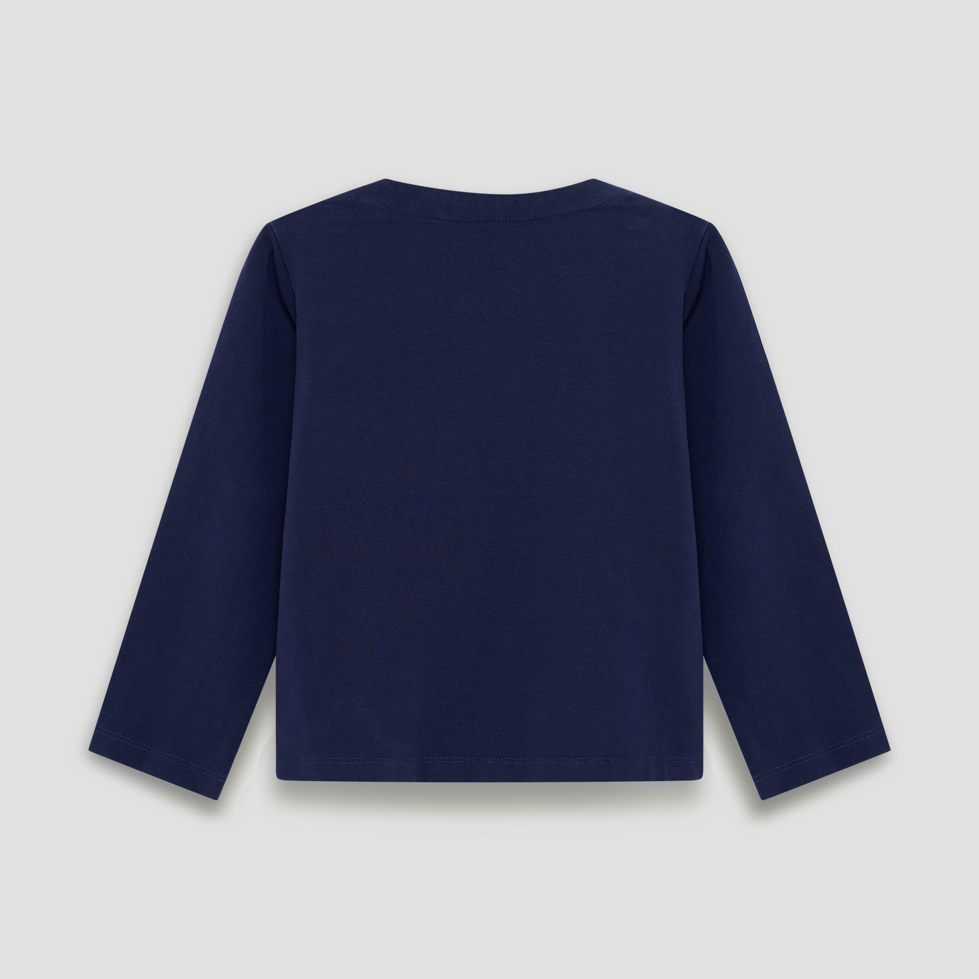 Little Navy Boat Neck L/S Tee