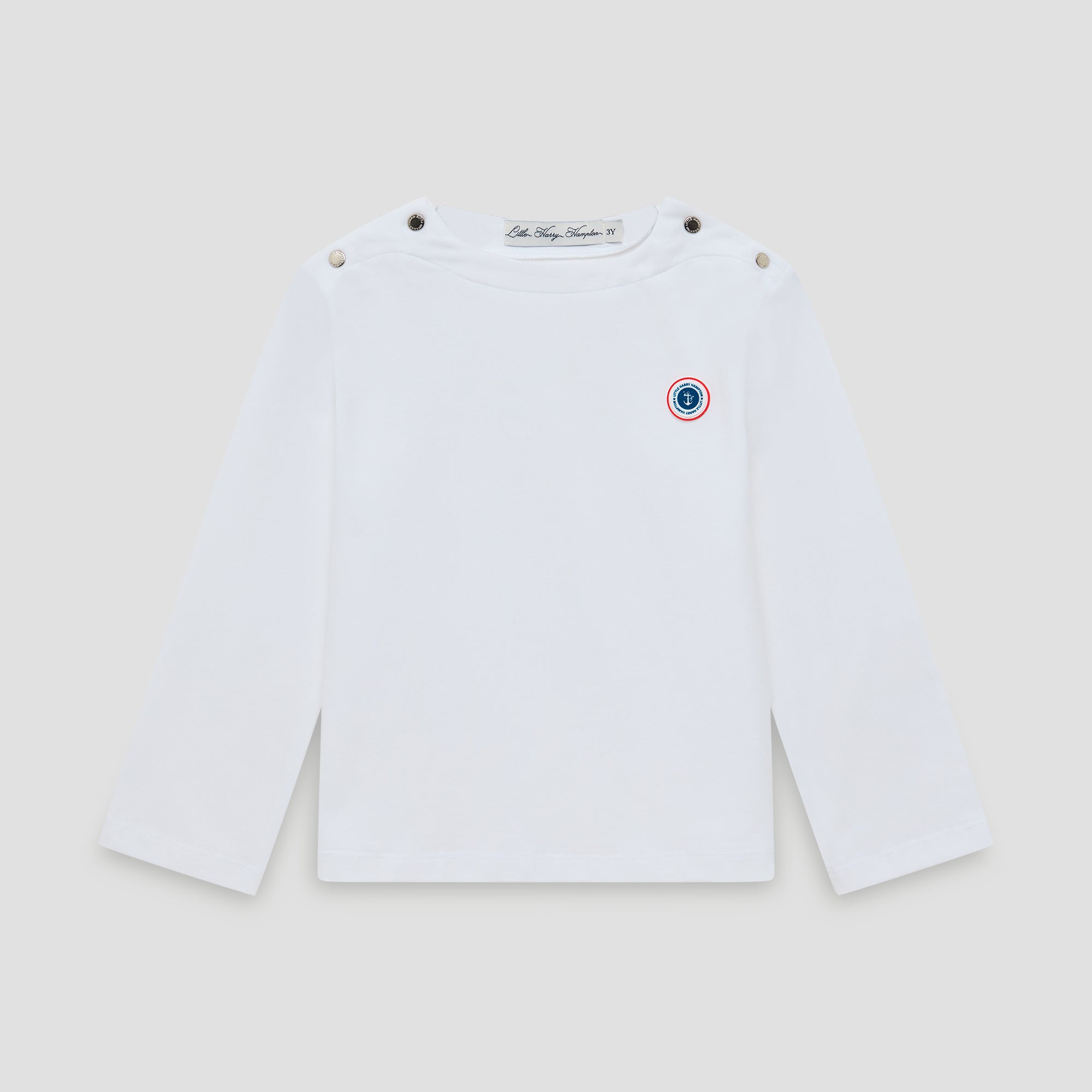 Little White Boat Neck L/S Tee