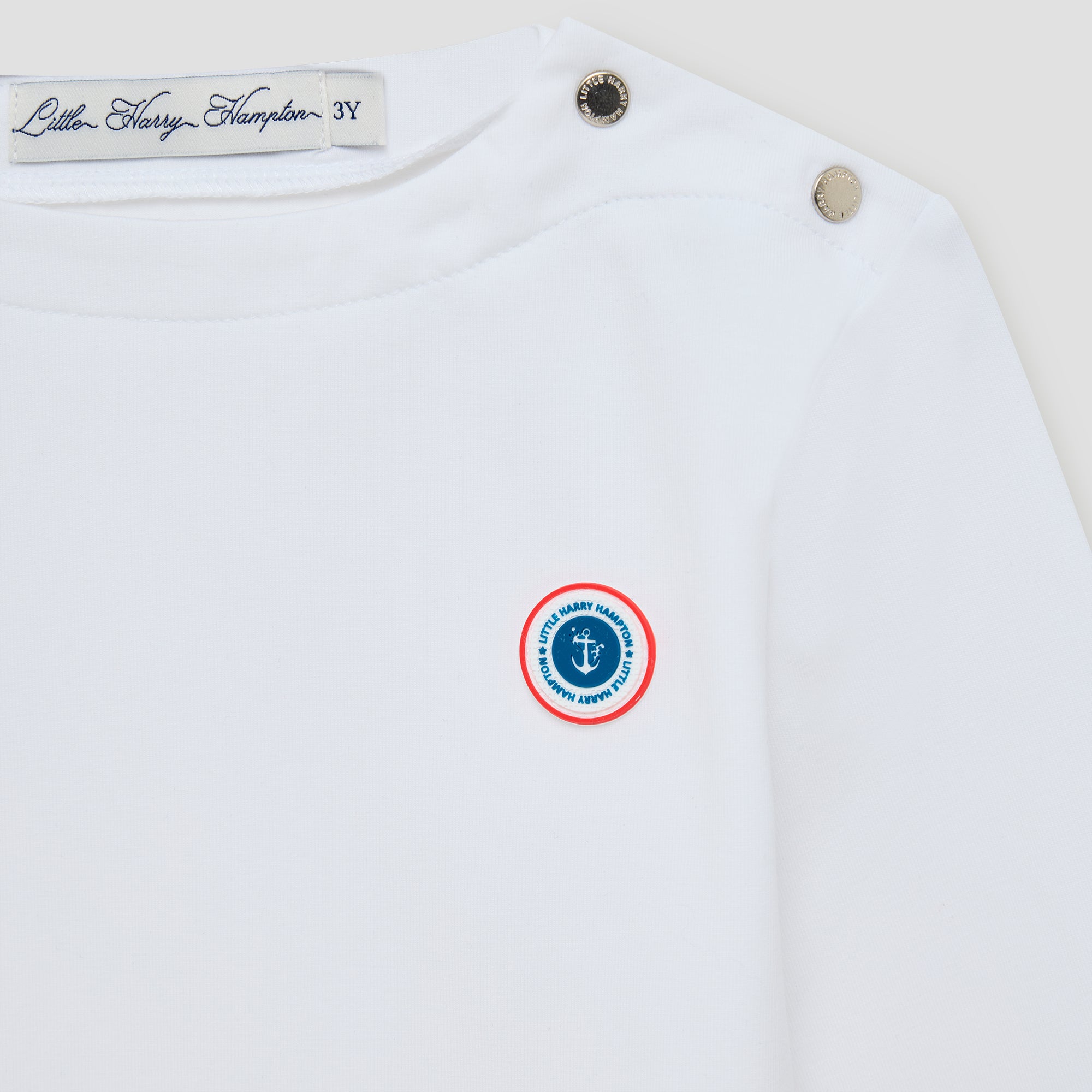Little White Boat Neck L/S Tee