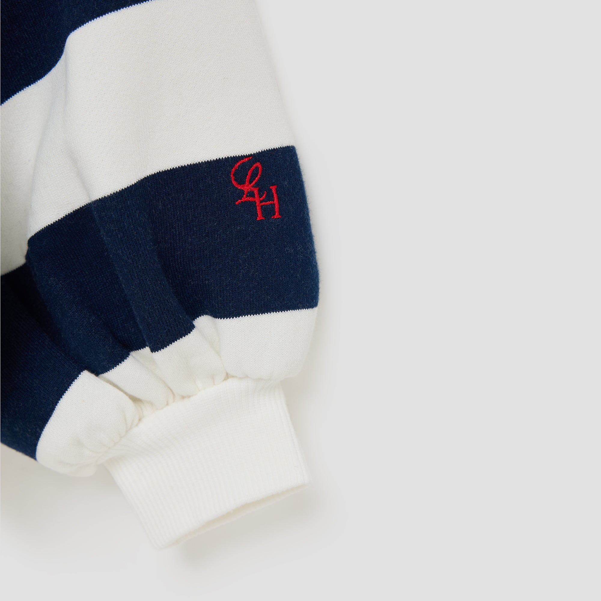 Little Navy Stripe Crewneck Sweat top