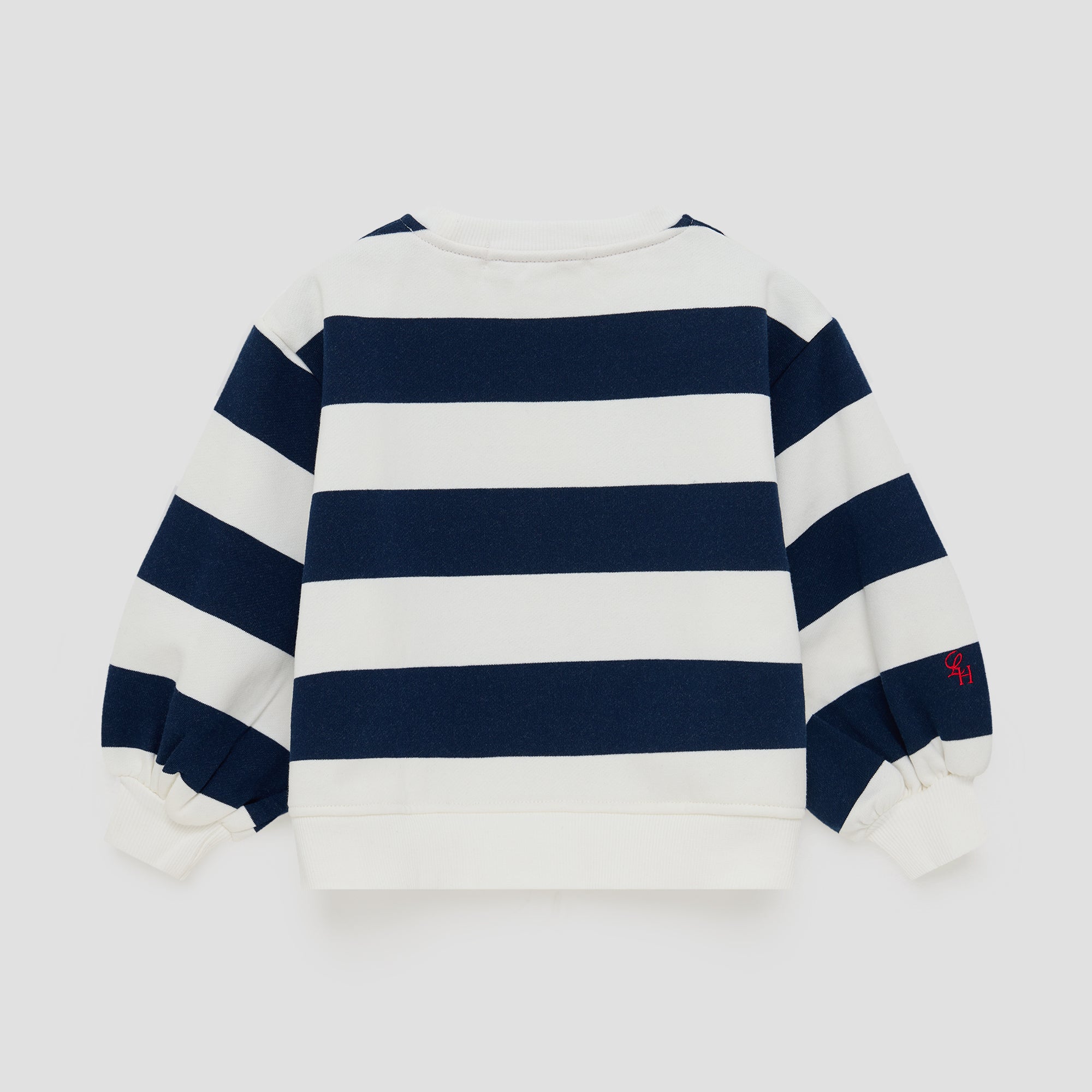 Little Navy Stripe Crewneck Sweat top
