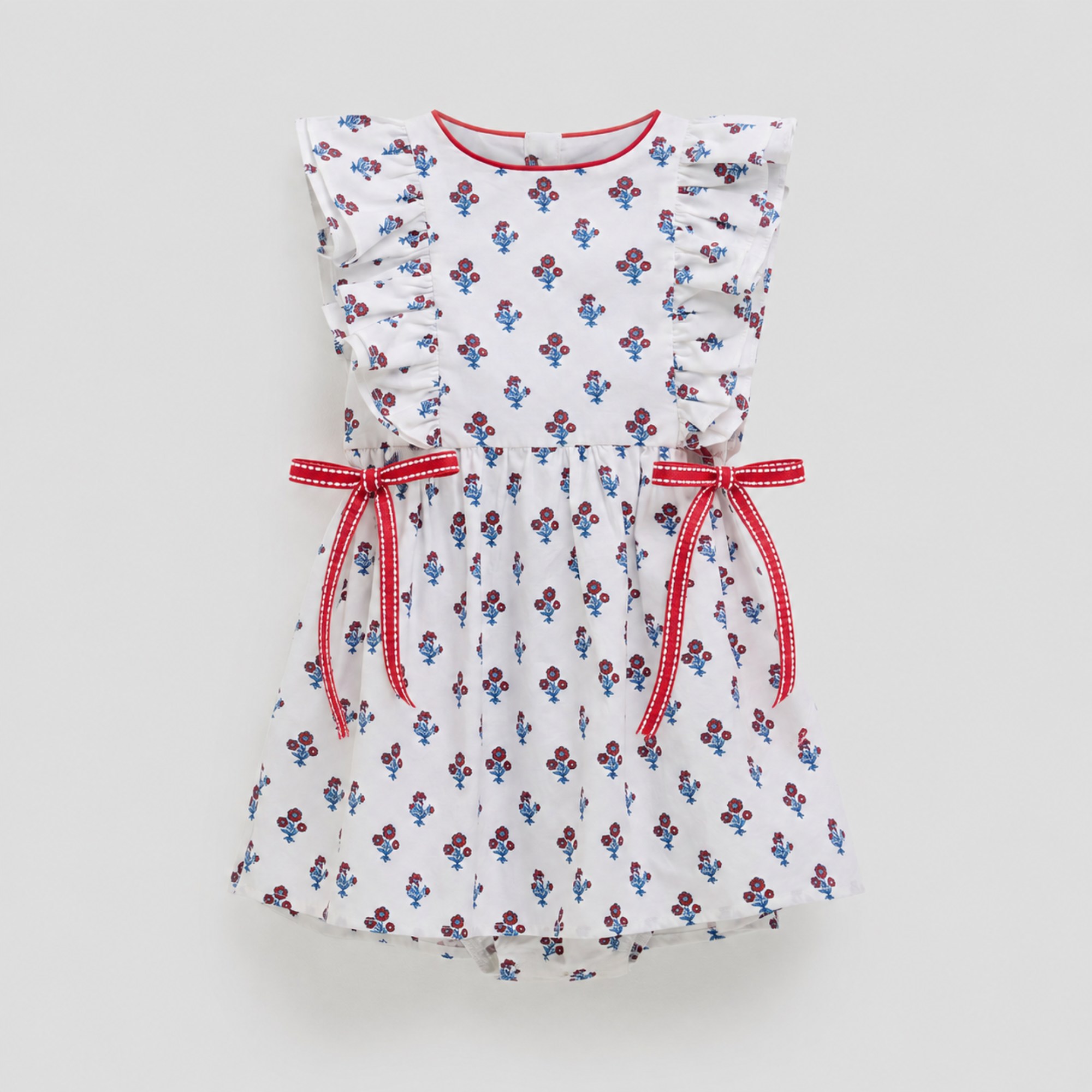 LITTLE WHITE FRILL ROMPER DRESS
