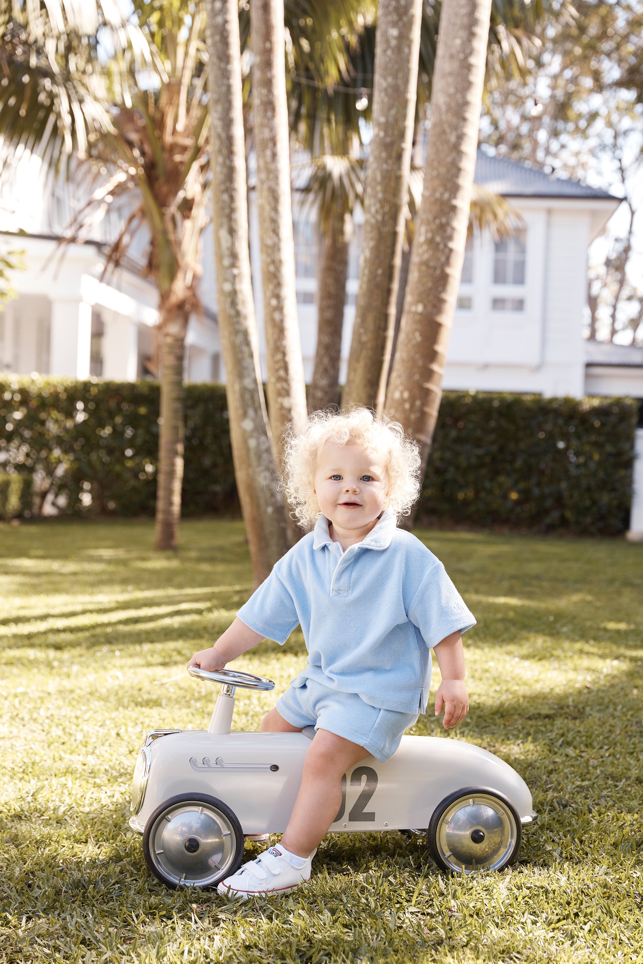 Little Blue French Terry Polo