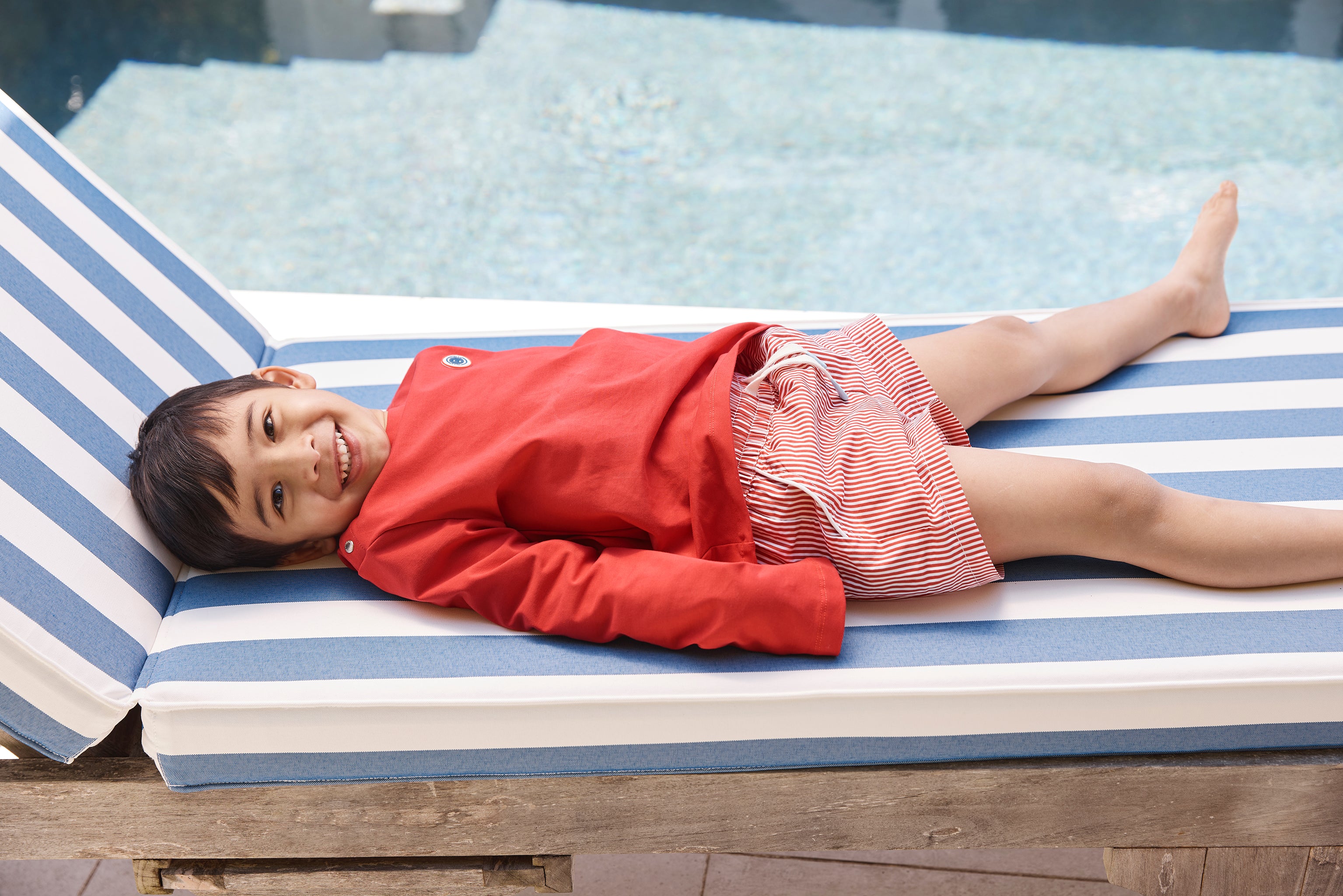 Little Red Boat Neck L/S Tee