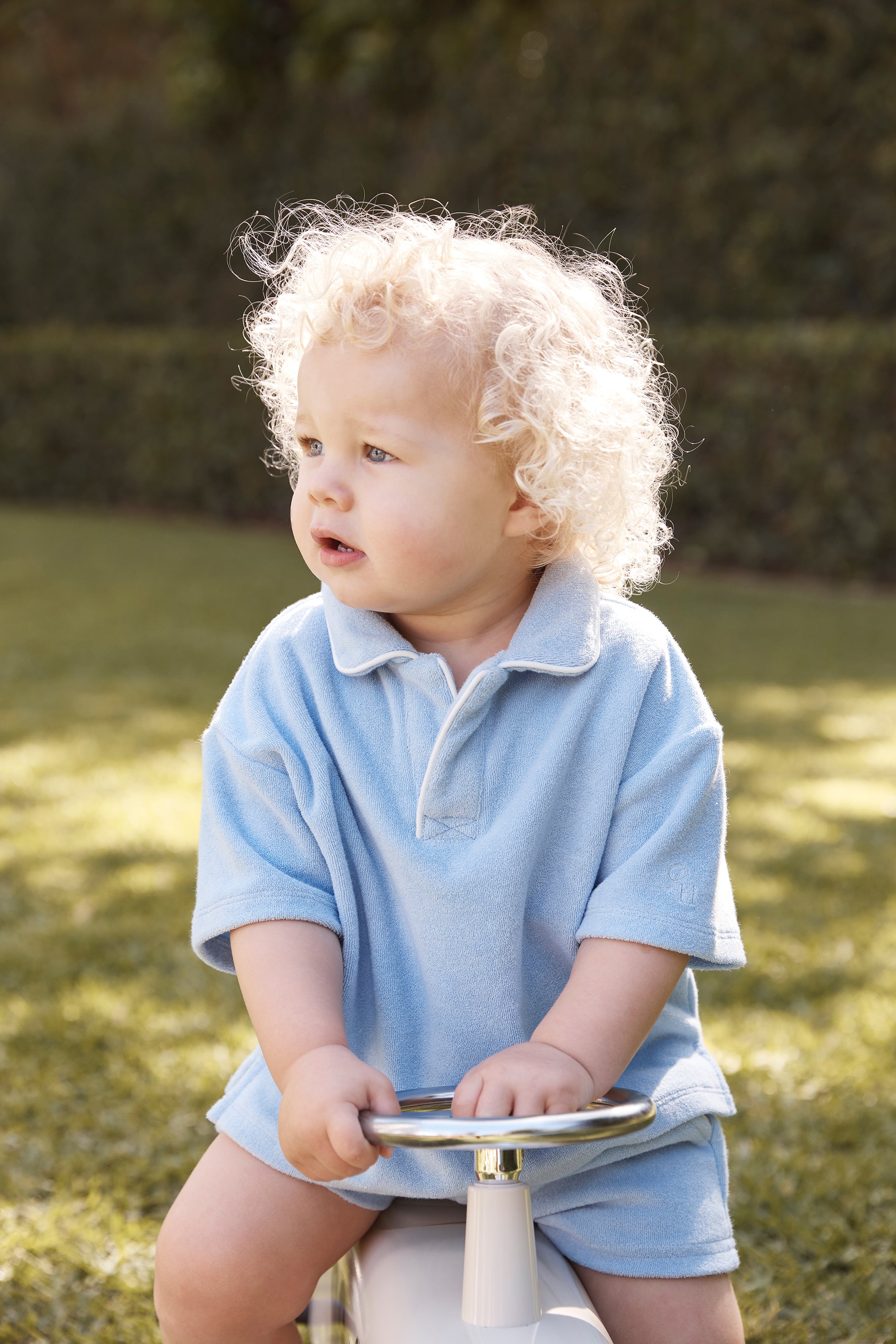 Little Blue French Terry Polo