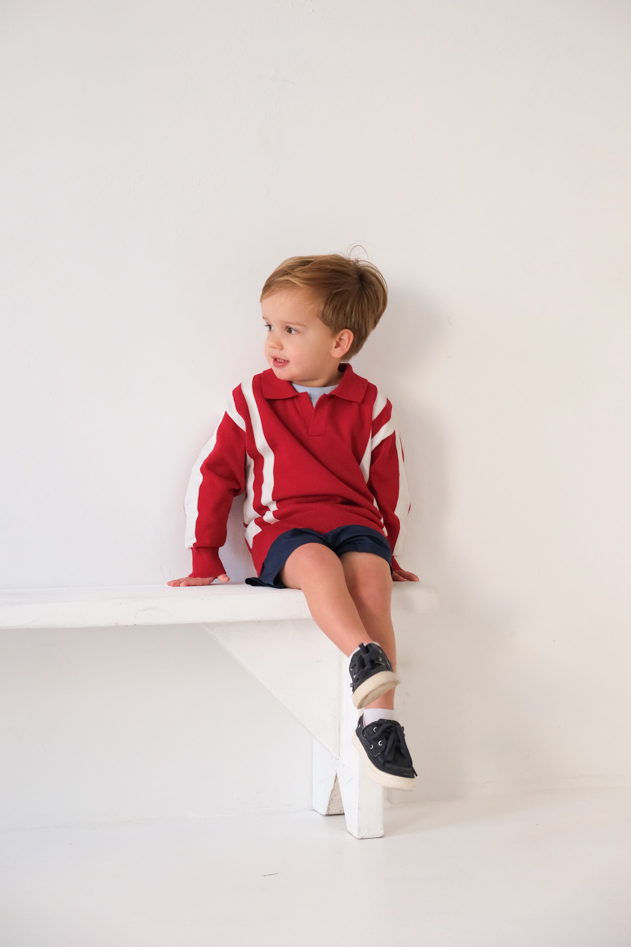 Little Red Knitted Polo