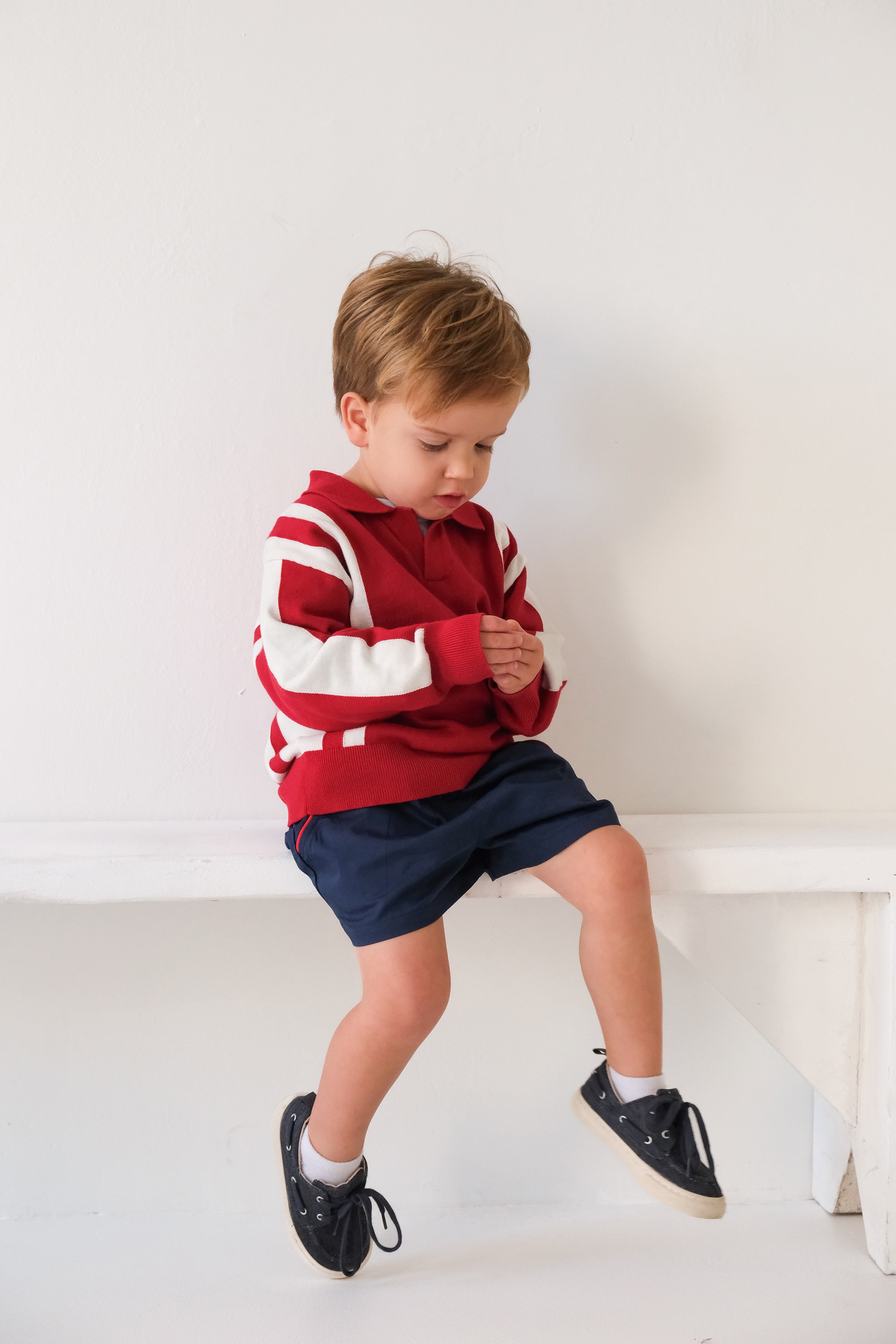Little Red Knitted Polo