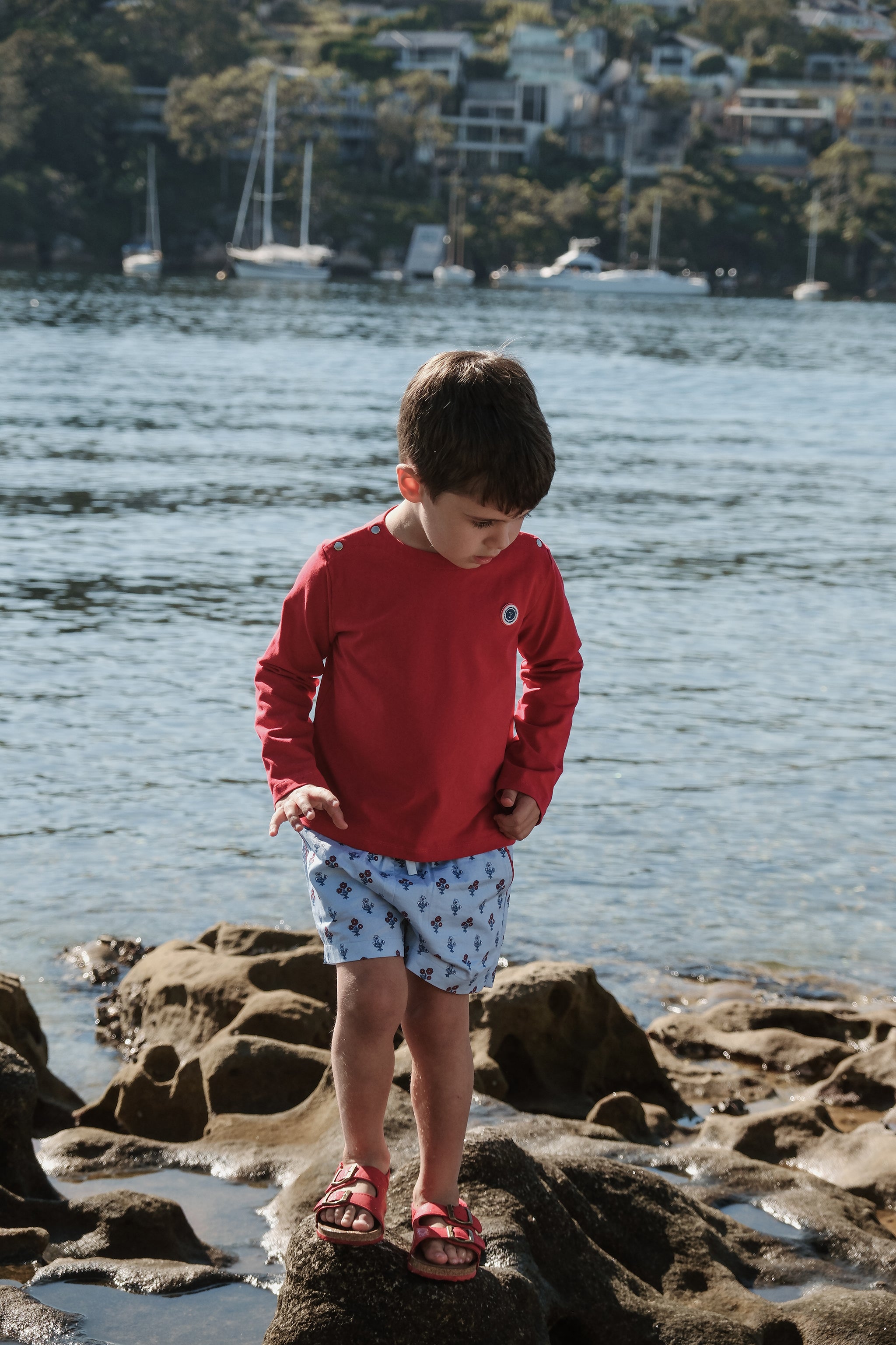 LITTLE BLUE TWO TONED SHORT