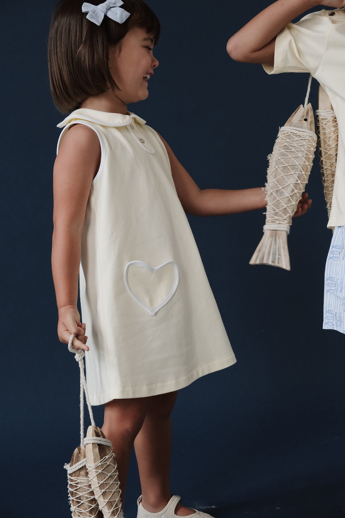 LITTLE YELLOW HEART SHIFT DRESS