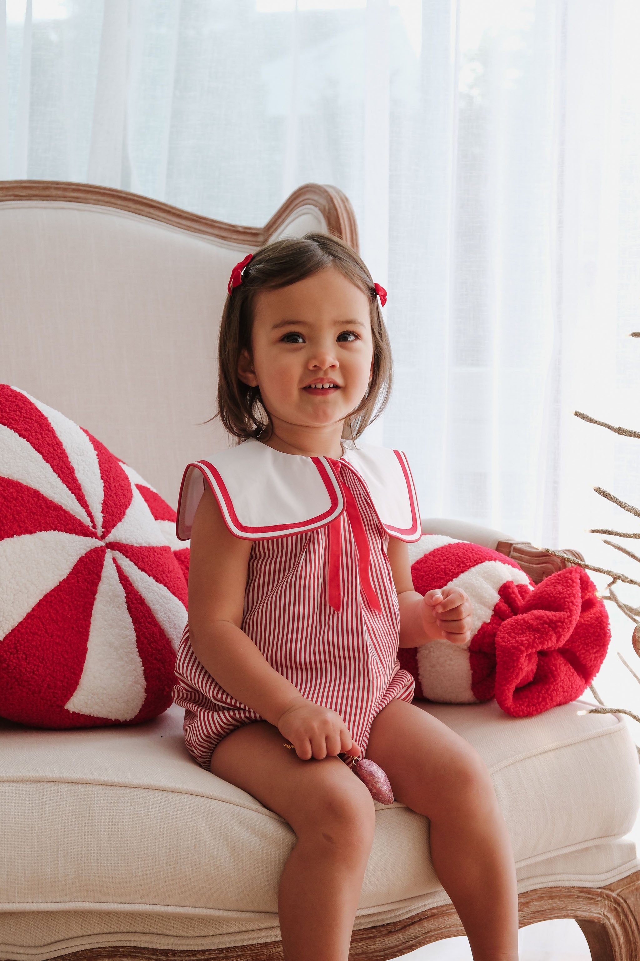 LITTLE STRIPE SAILOR ROMPER