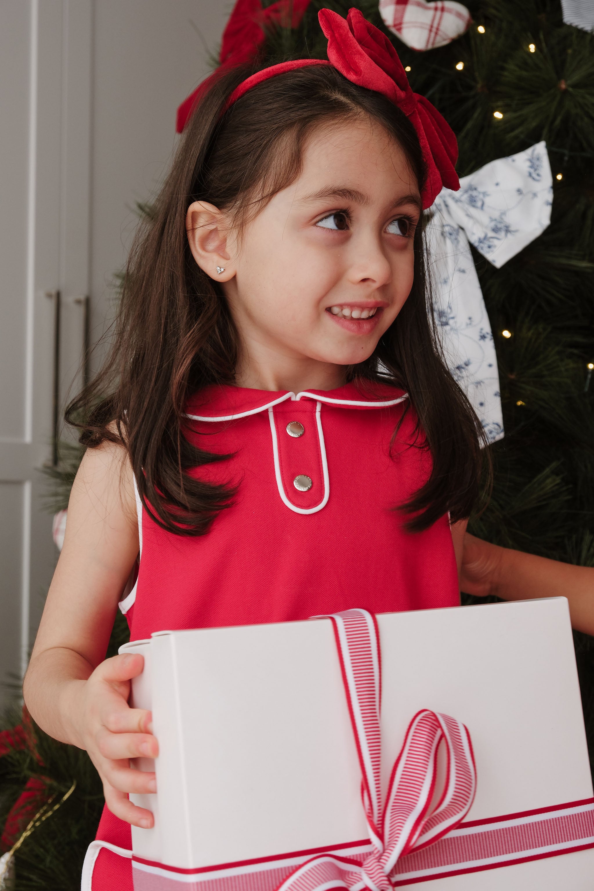 LITTLE RED HEART SHIFT DRESS