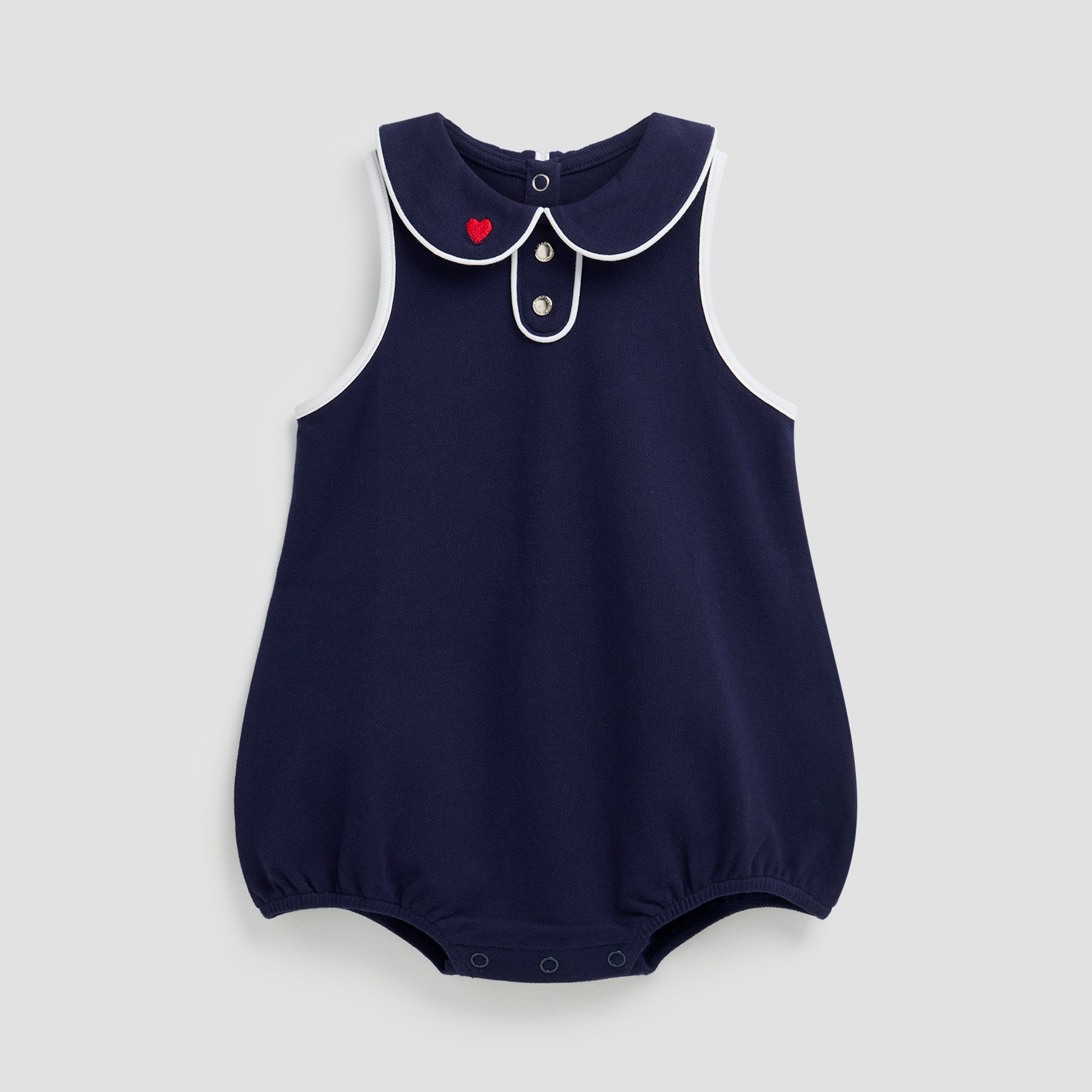 LITTLE NAVY BUBBLE ROMPER