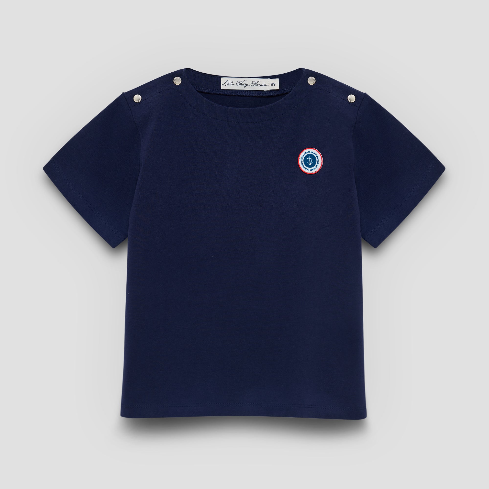Little Navy Boat Neck S/S Tee