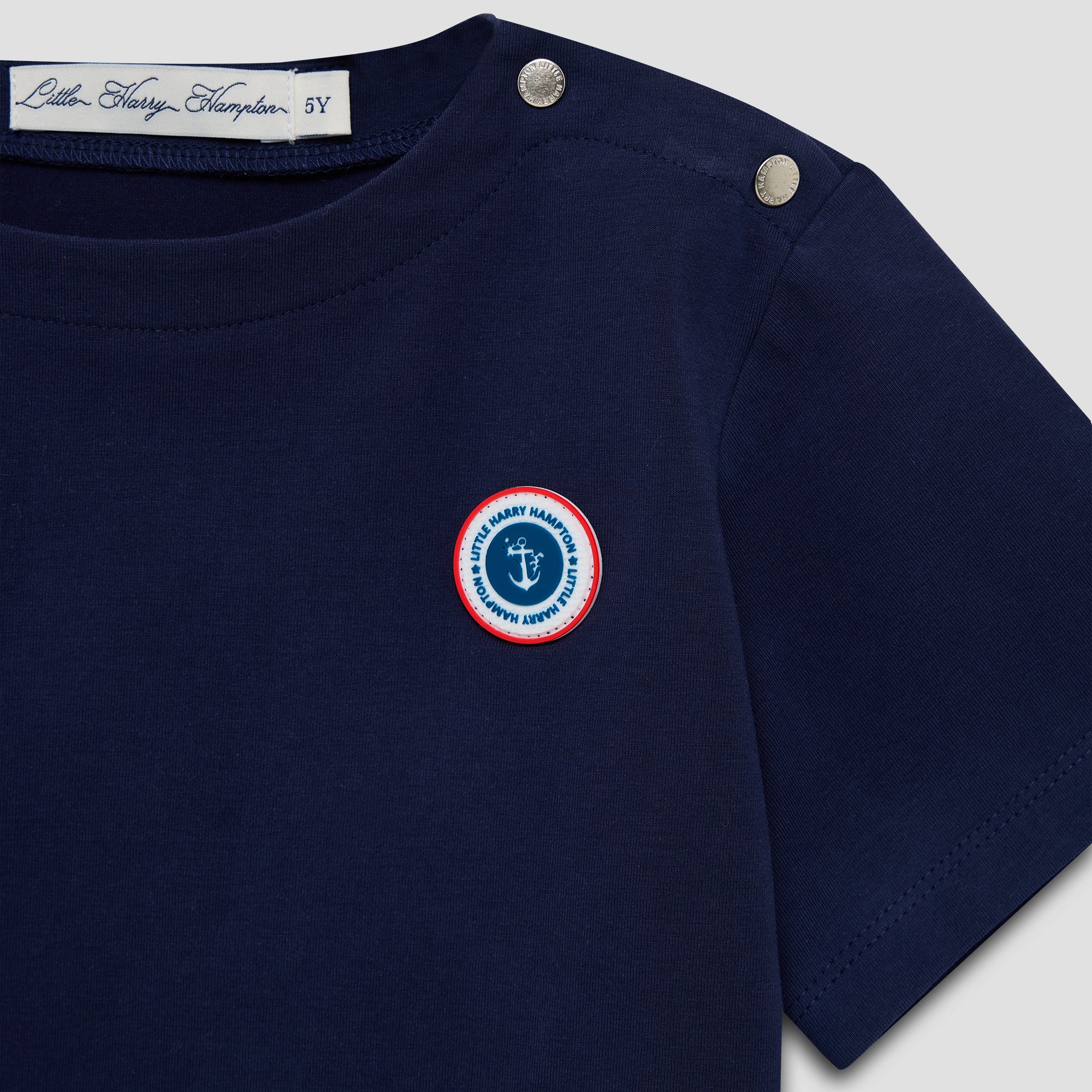 Little Navy Boat Neck S/S Tee