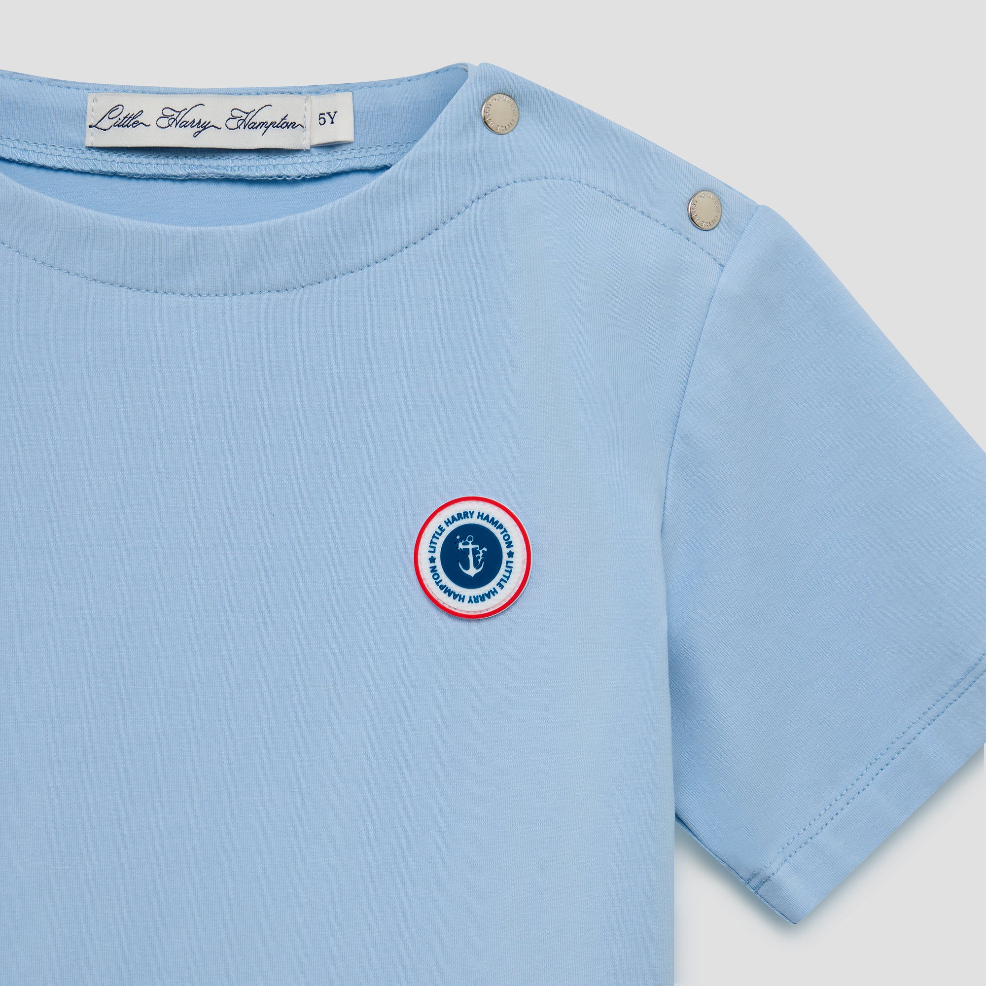 Little Blue Boat Neck S/S Tee