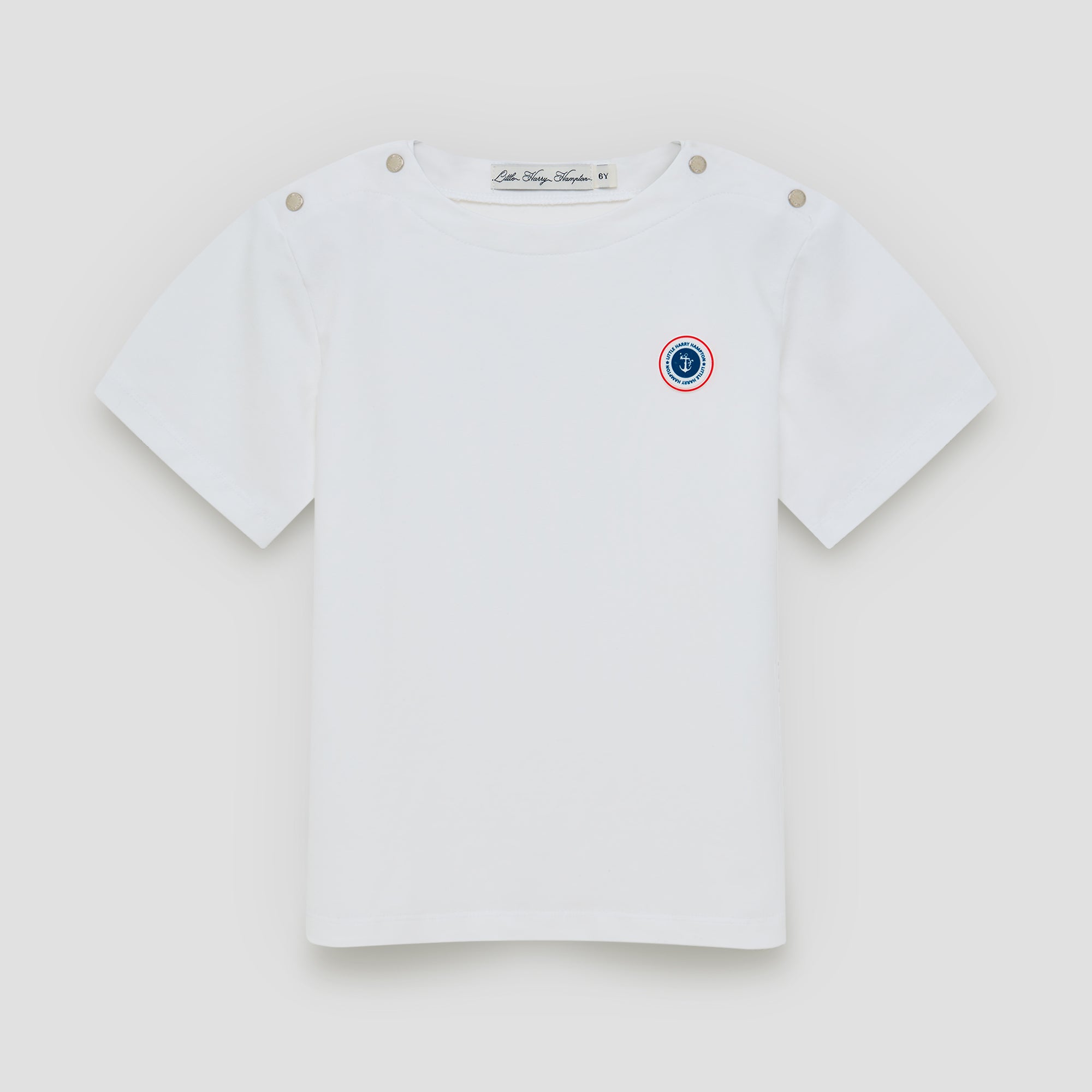Little White Boat Neck S/S Tee