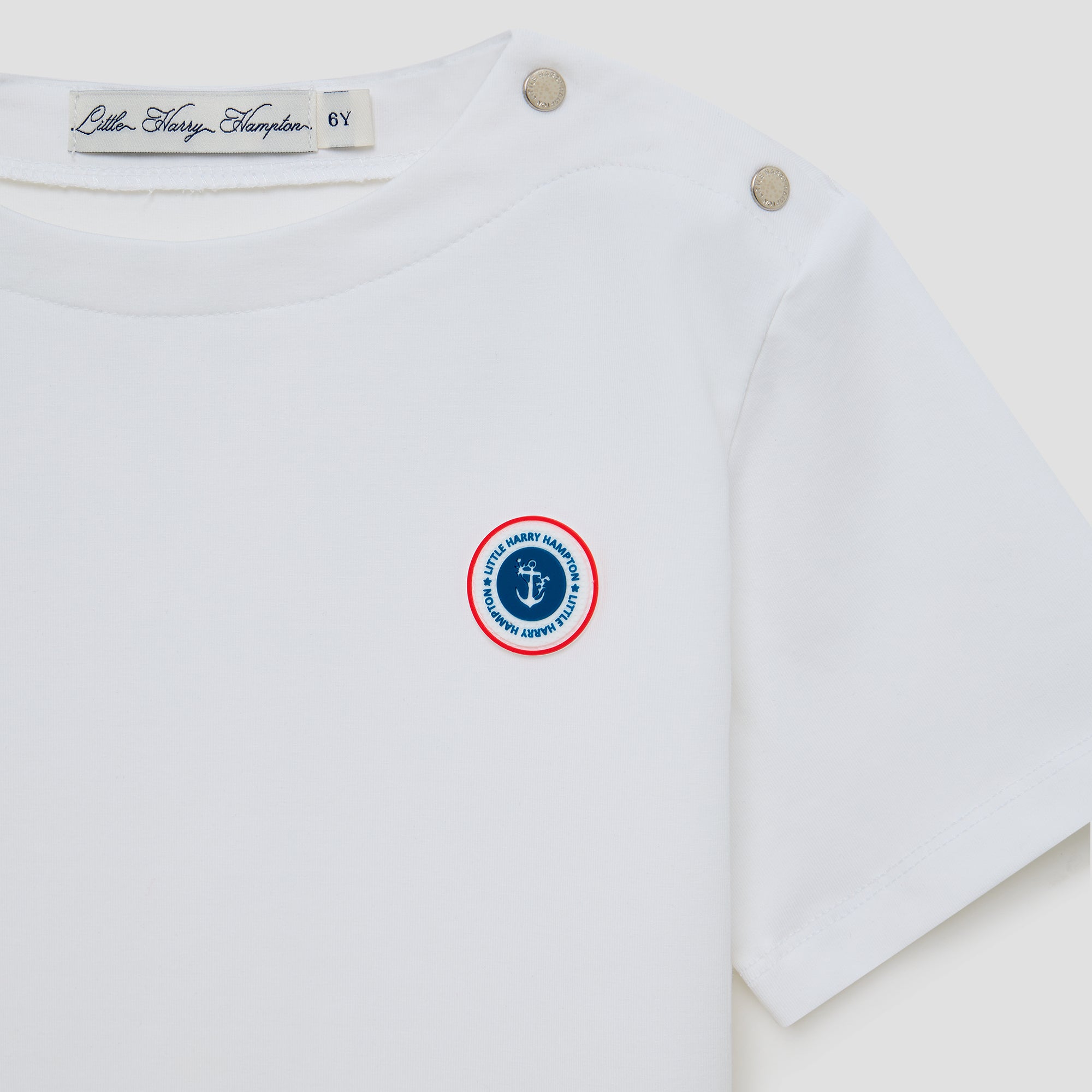 Little White Boat Neck S/S Tee