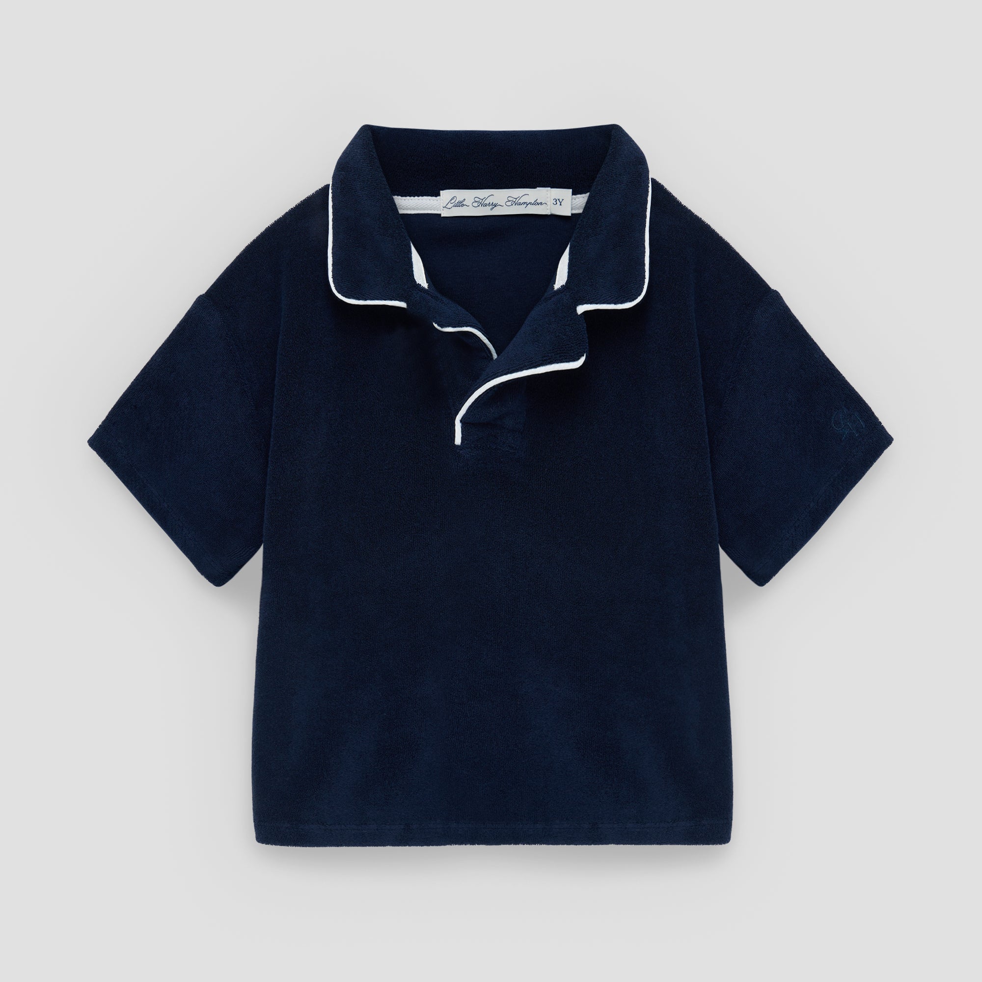 Little Navy French Terry Polo
