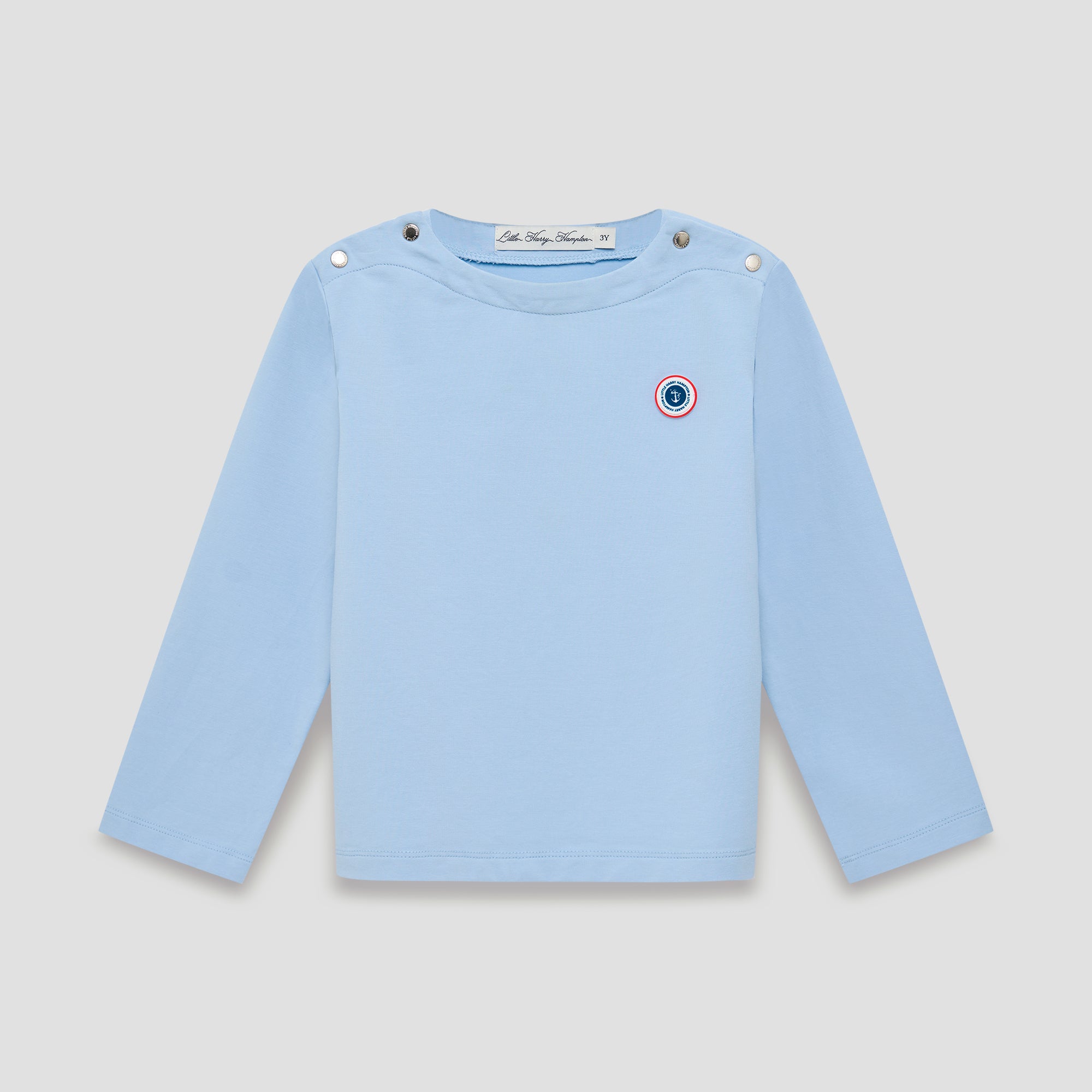 Little Blue Boat Neck L/S Tee