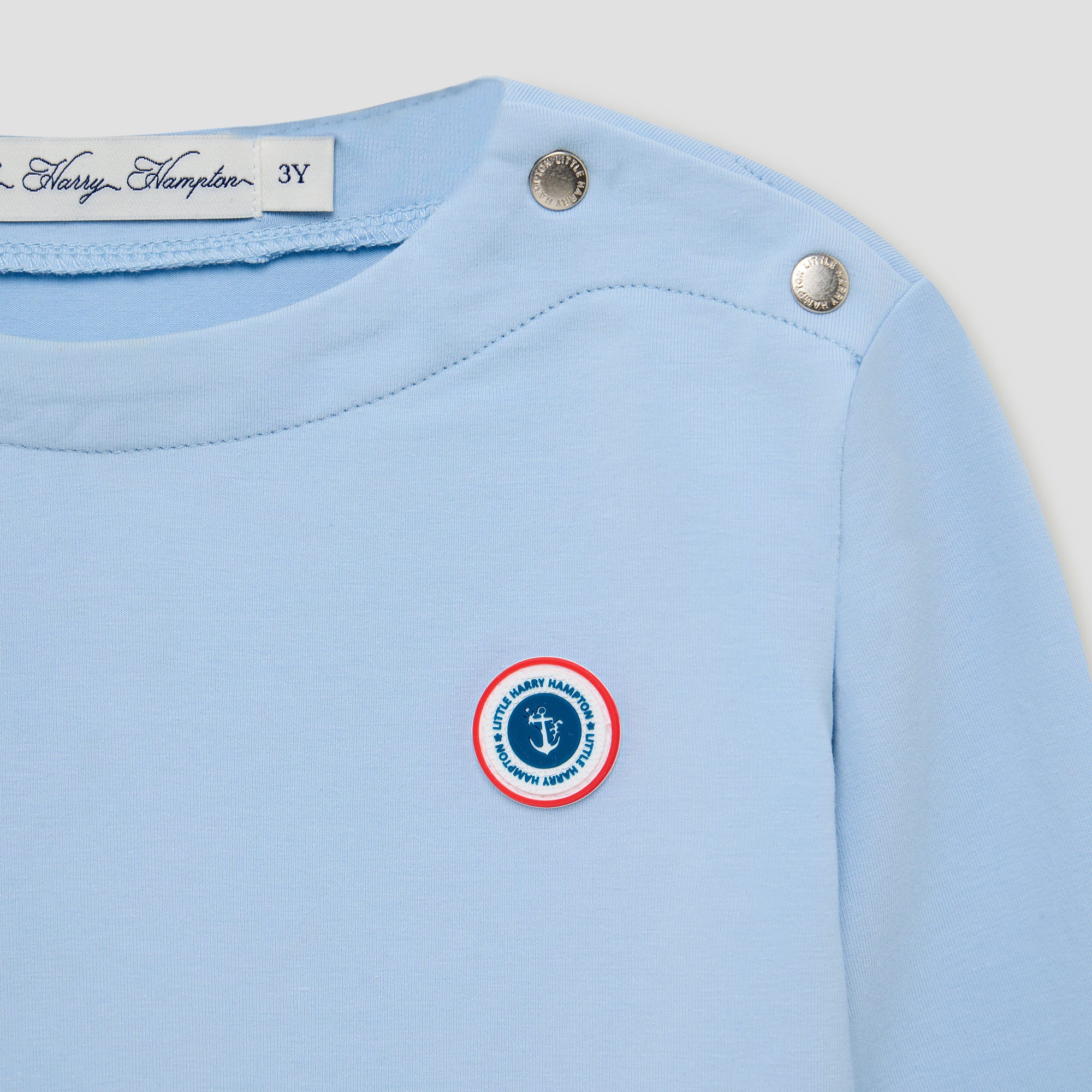 Little Blue Boat Neck L/S Tee