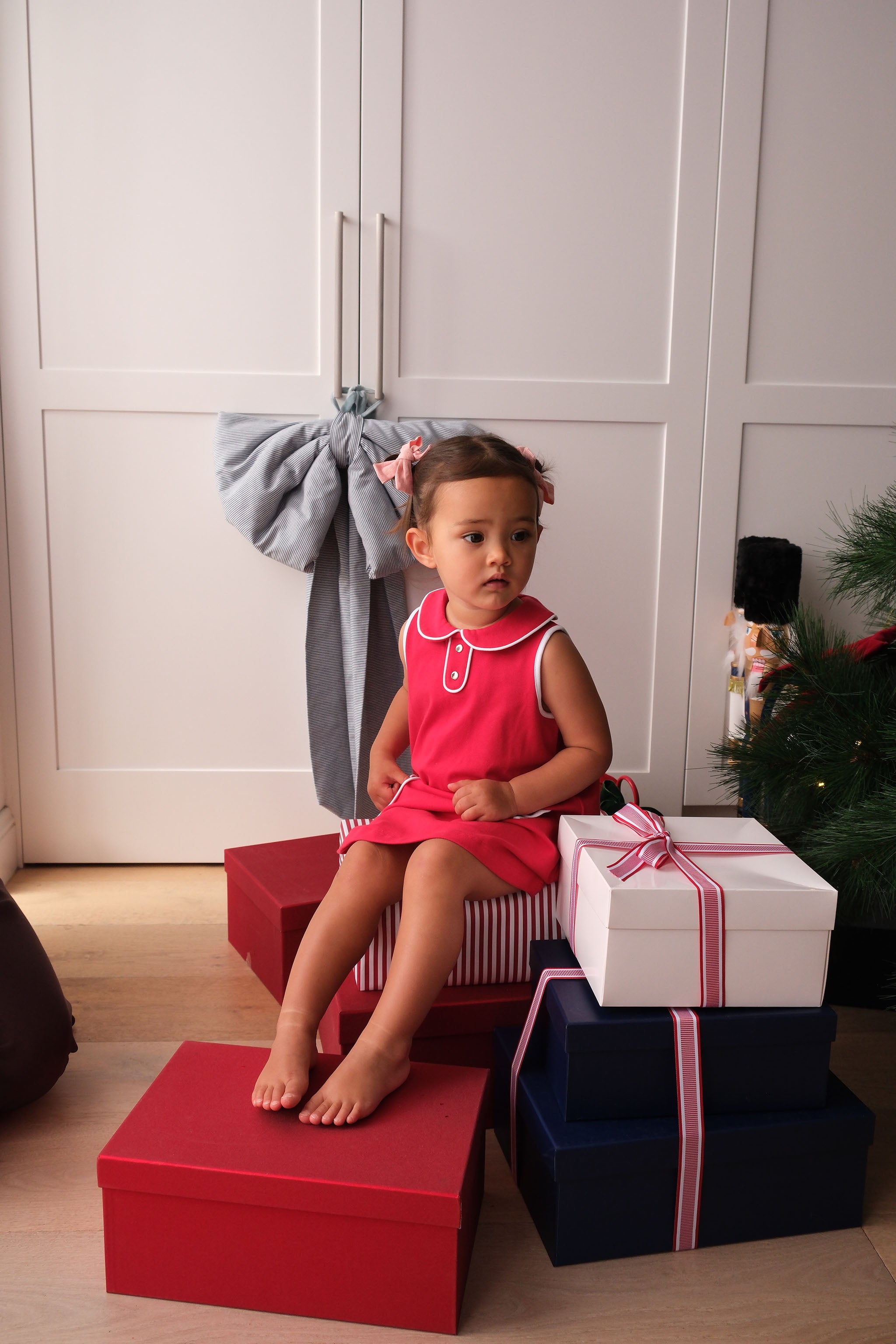 LITTLE RED HEART SHIFT DRESS