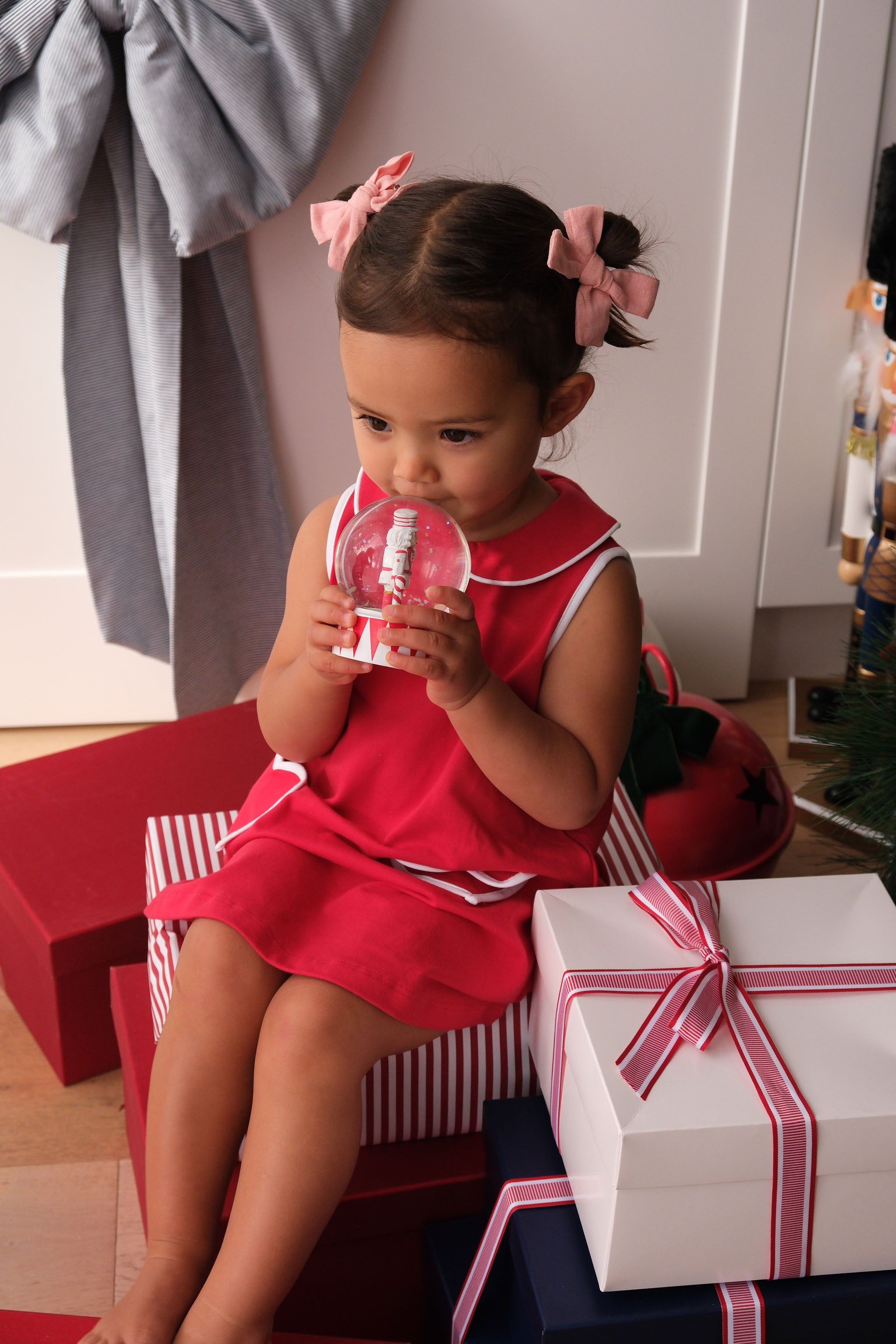 LITTLE RED HEART SHIFT DRESS